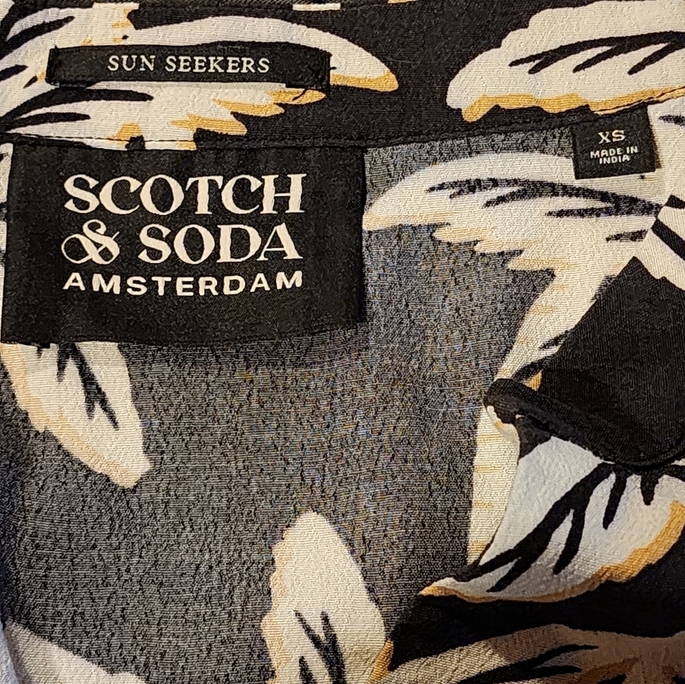 Scotch & Soda Palm Print Viscose Shirt Dress Sun Seekers Tropical XS - Picture 10 of 11